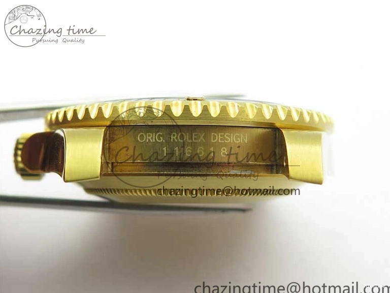 MiroTime 0111 WaterResistant Submariner 116618 LN D1F Best Edition YG Wrapped Black Dial on YG Wrapped Bracelet A 2588